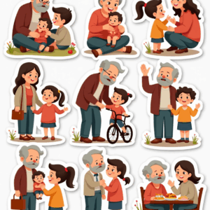 Family Life & Relationships - Sticker Sheet v26